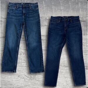 Old Navy Mid Rise Dark Jean Bundle (2) Mens 38 Athletic Taper Loose Straight